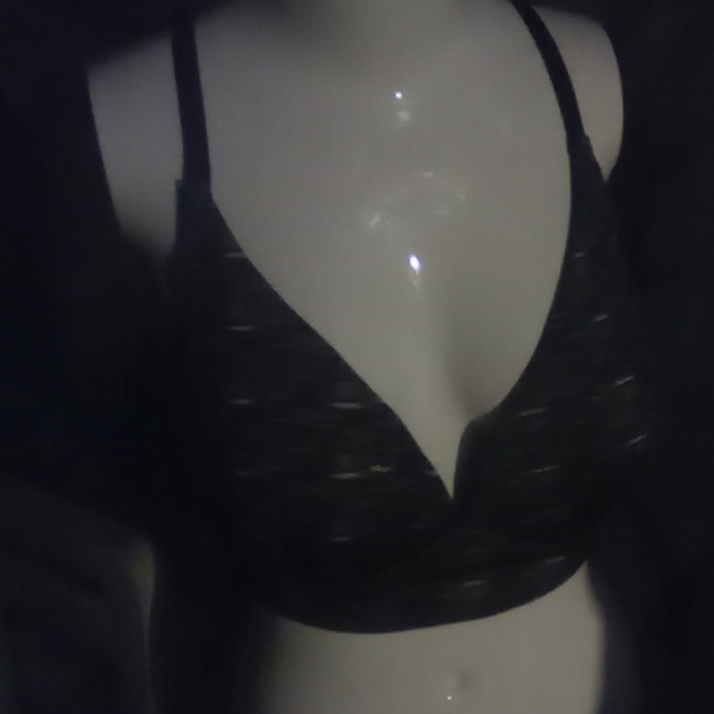 Black and white sports bra